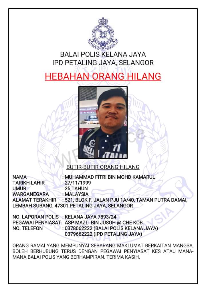 Orang Hilang 19 Ogos 2024