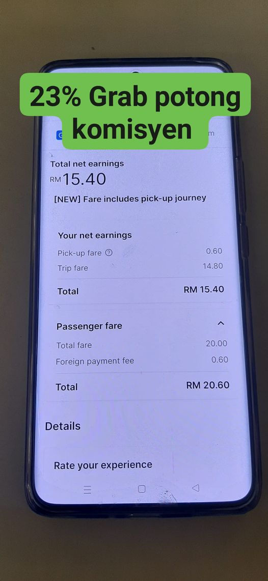 Komisyen Grab Ditolah Secara Tidak Adil