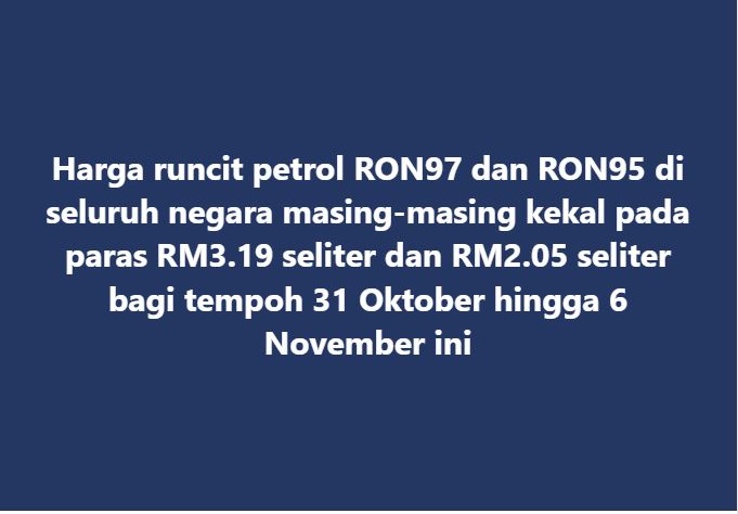 Harga Petrol Kekal